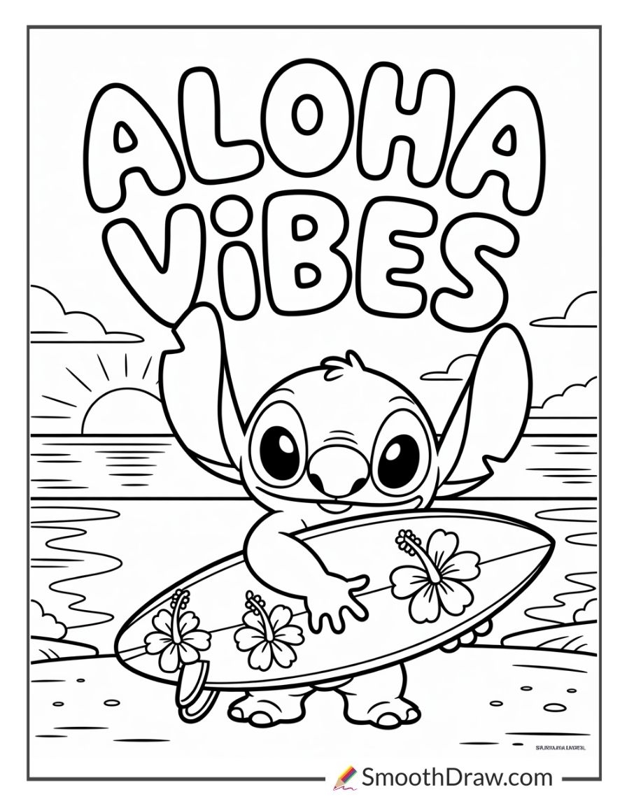 44 Stitch Coloring Pages Smooth Draw