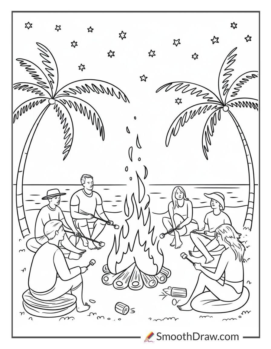 45 Beach Coloring Pages Free PDFs Smooth Draw