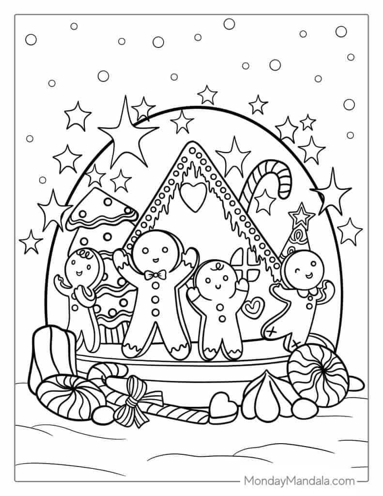 gingerbread coloring pages