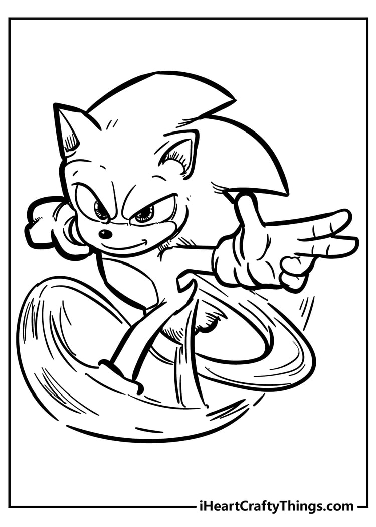 sonic the hedgehog coloring pages free