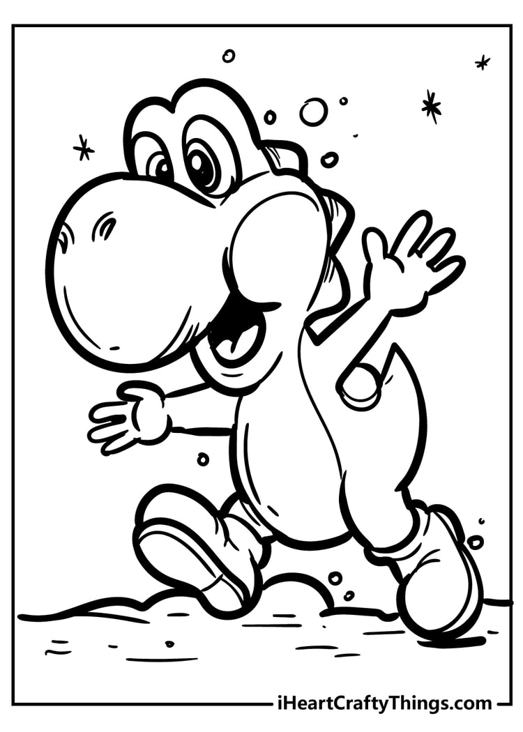 mario characters coloring pages