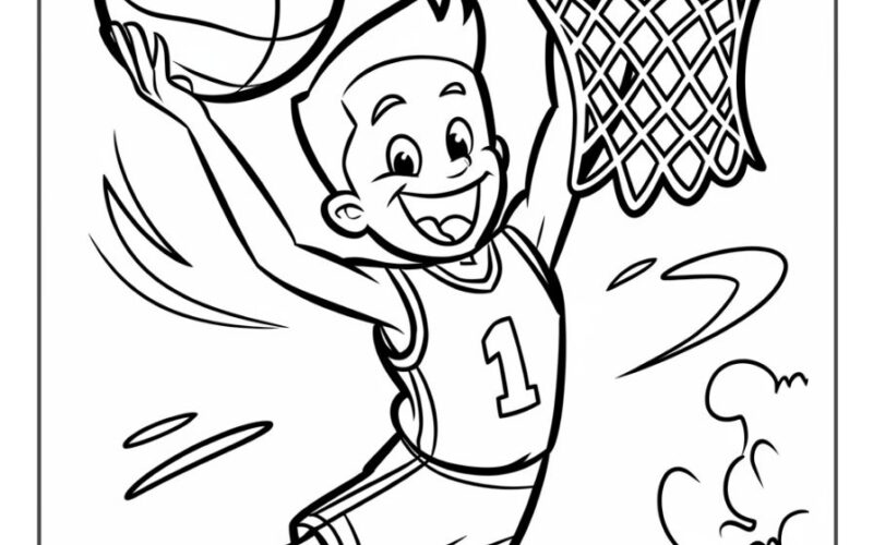 46 Basketball Coloring Pages Free PDFs Smooth Draw