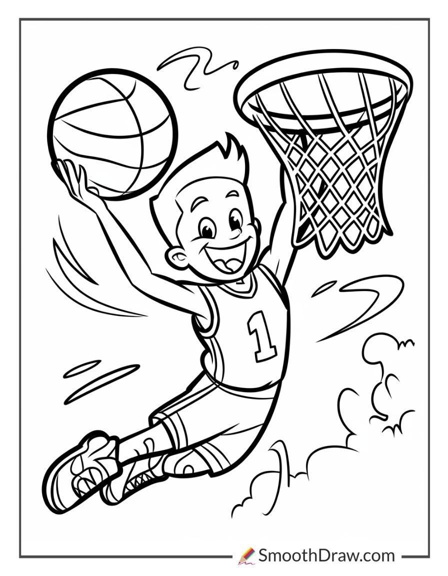 basketball players coloring pages