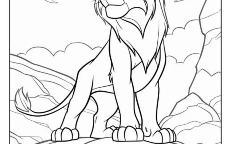 46 Lion Coloring Pages Lion King Cartoon Realistic Pages