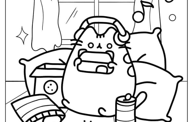 48 Pusheen Coloring Pages Free PDF Printables