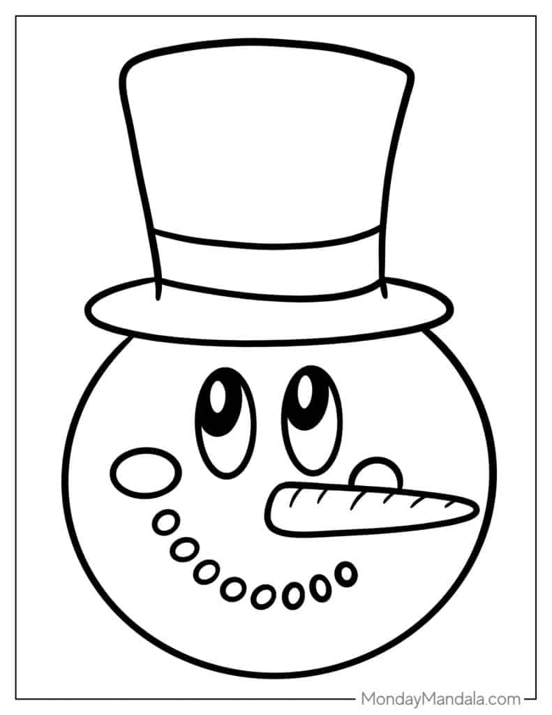 snowman coloring page snowman coloring page