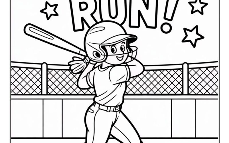 48 Softball Coloring Pages Smooth Draw
