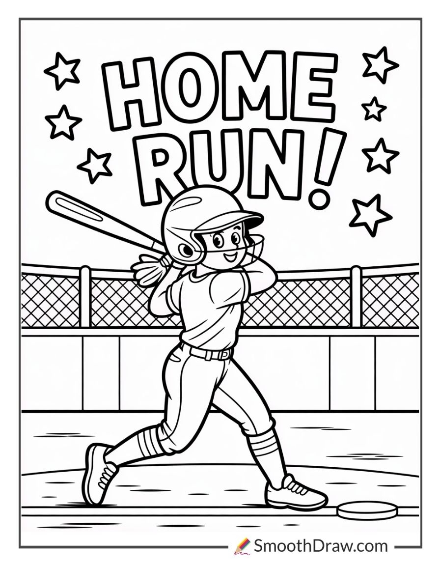 48 Softball Coloring Pages Smooth Draw