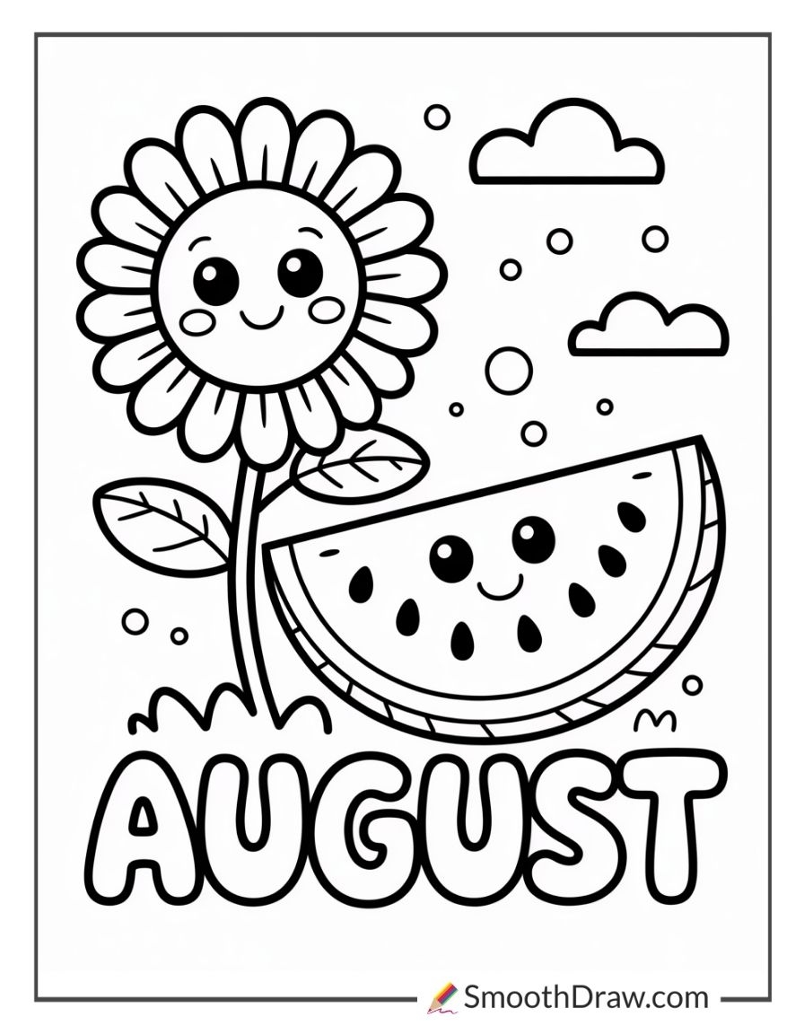 49 August Coloring Pages Free Printables Smooth Draw