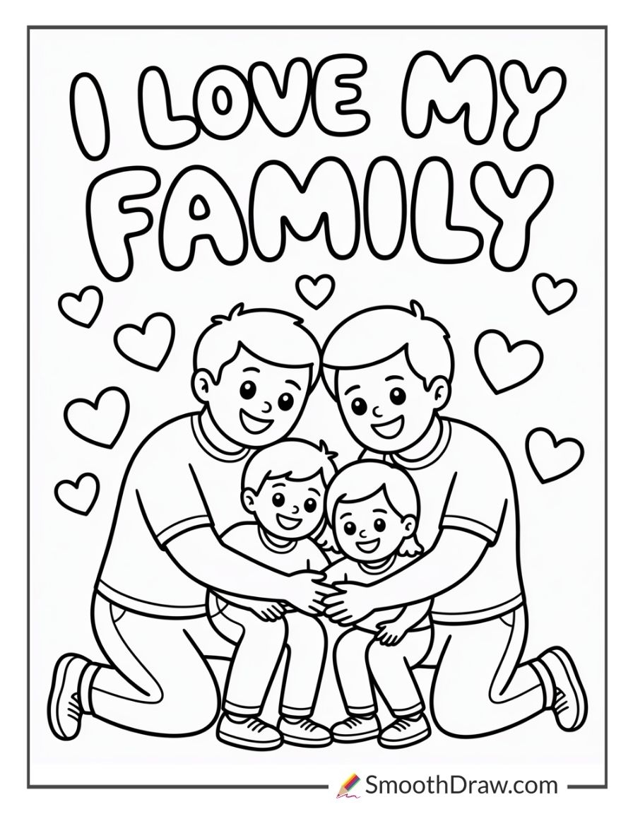 49 Family Coloring Pages Smooth Draw
