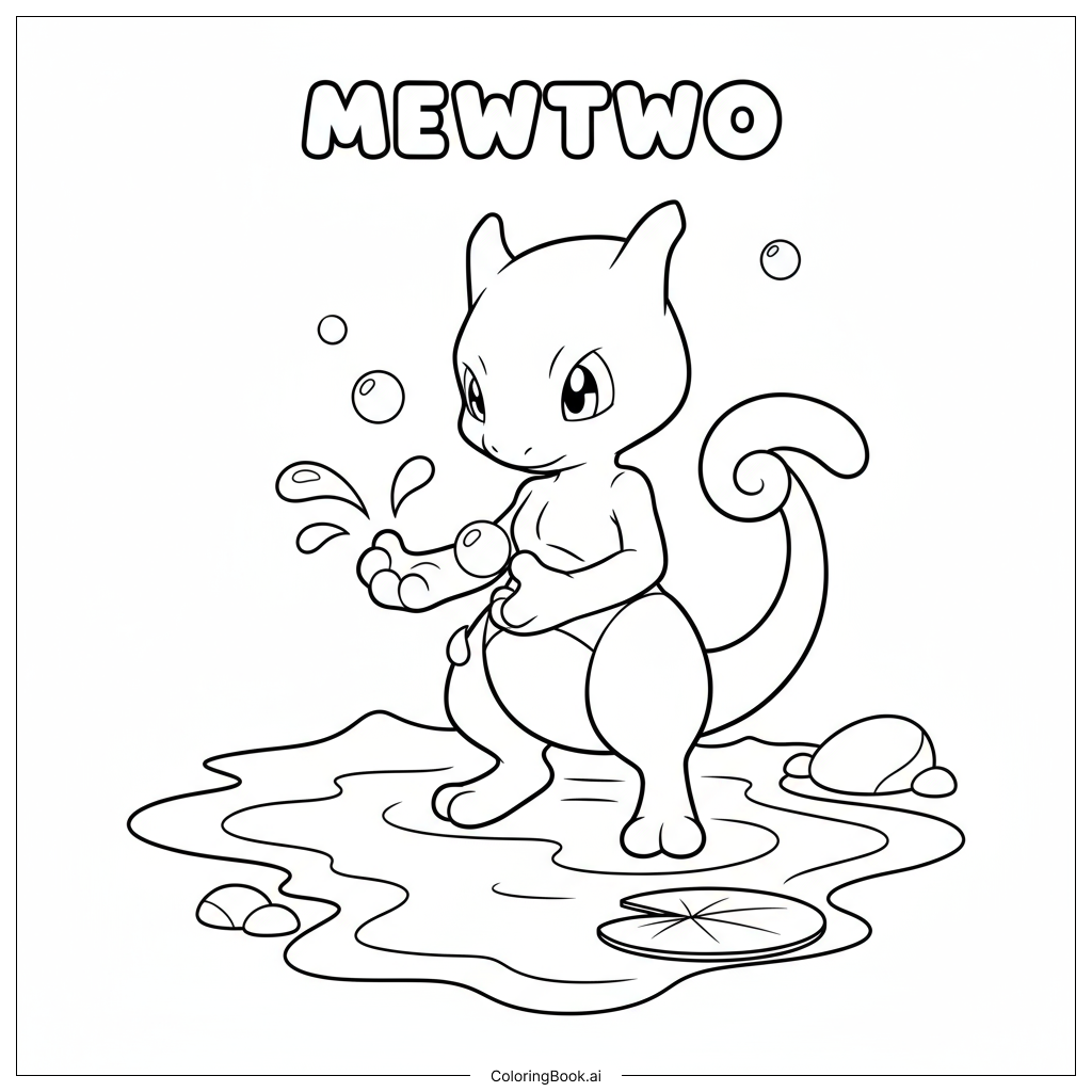 49 Mewtwo Coloring Pages Free PDF PNG Printables 