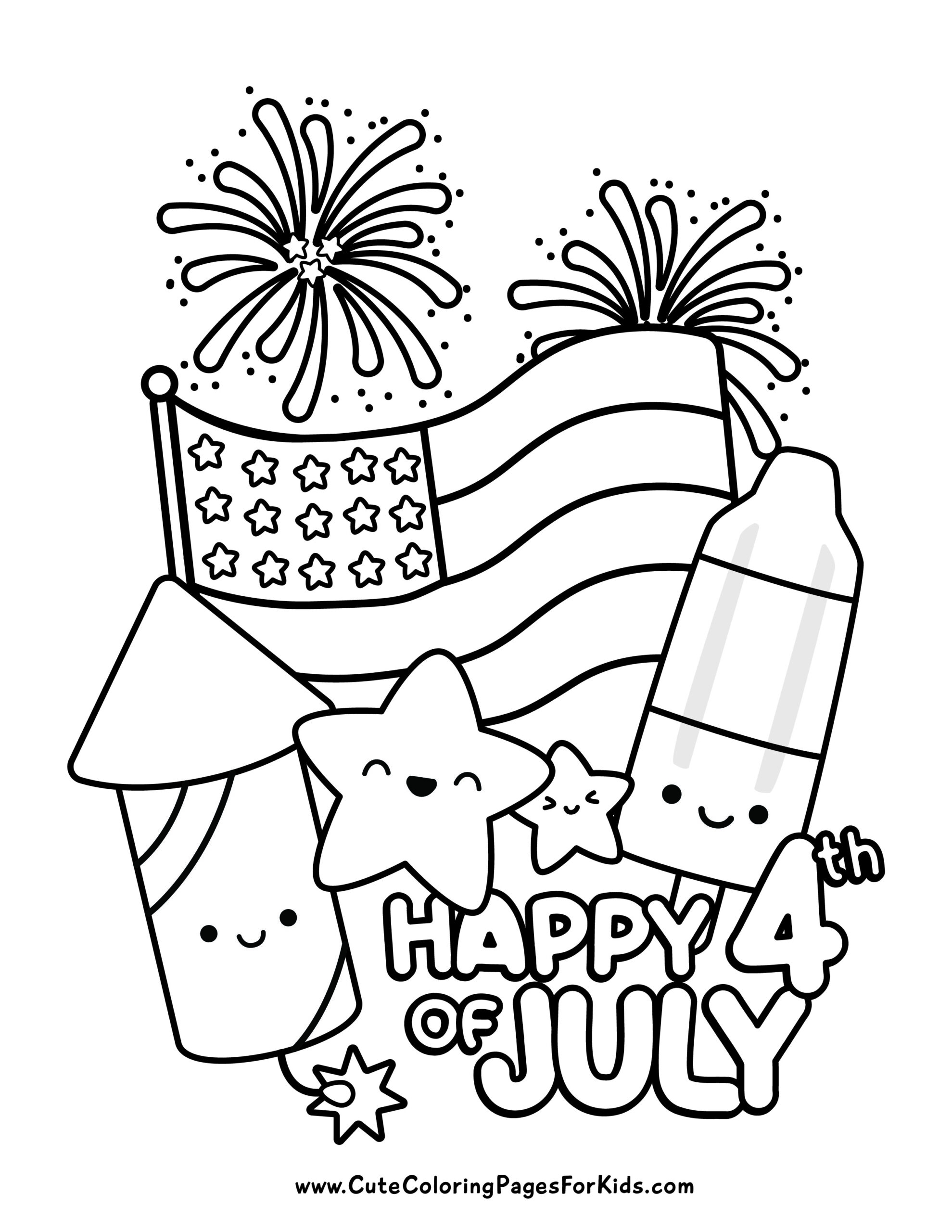 4 of july coloring pages