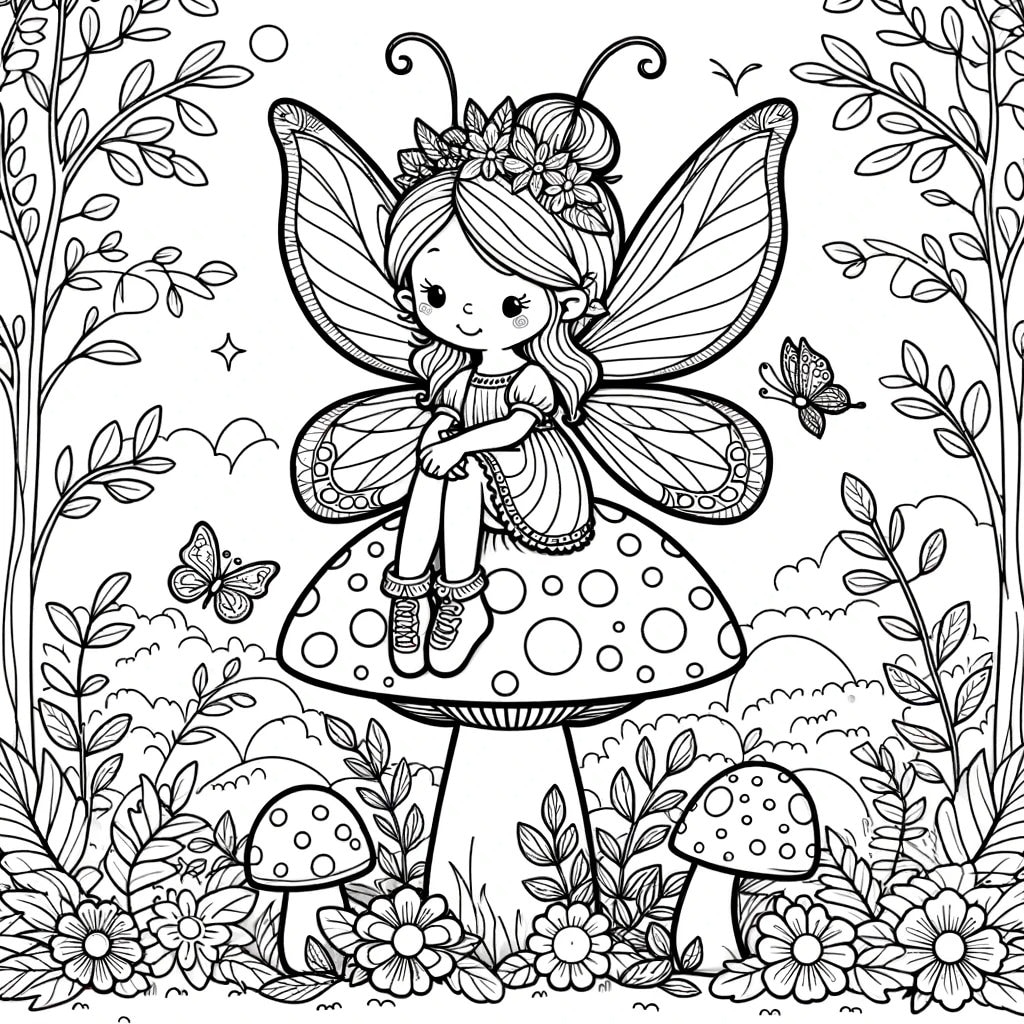fairy coloring page