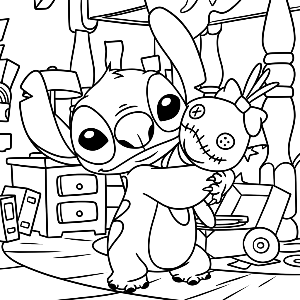 coloring pages stitch