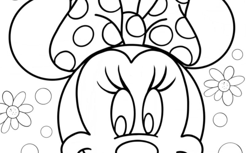 5 Minnie Mouse Inspired Coloring Pages For Kids Printable Digital Download Fun Cute Fan Art For Girls Etsy