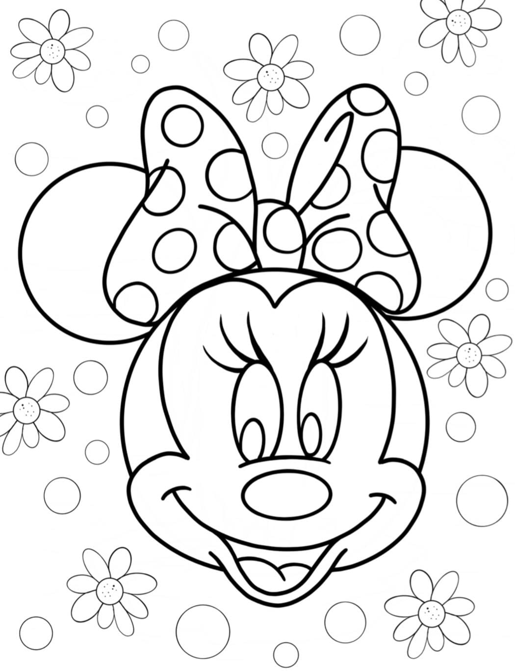 5 Minnie Mouse Inspired Coloring Pages For Kids Printable Digital Download Fun Cute Fan Art For Girls Etsy