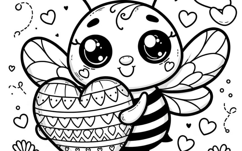 5 Valentines Day Coloring Pages 5 Cute Love Coloring Pages Cute Kids Valentines Day Coloring Etsy
