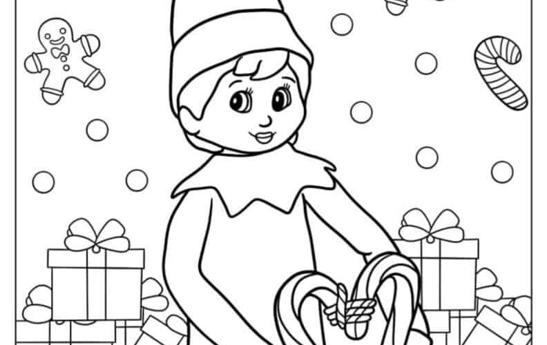 50 Elf Coloring Pages Free PDF PRintables