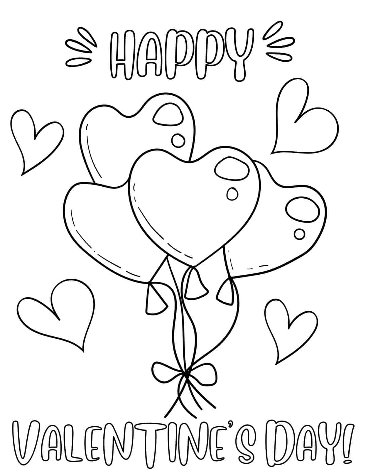 free printable valentine coloring pages