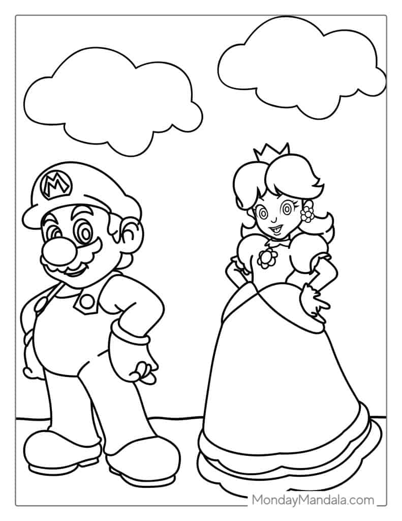 super mario coloring page super mario coloring page