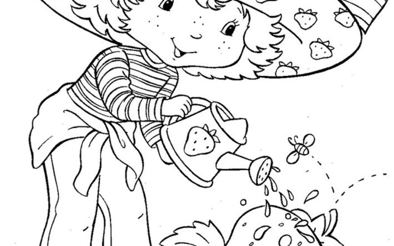 50 Pages Strawberry Shortcake Coloring Book Etsy
