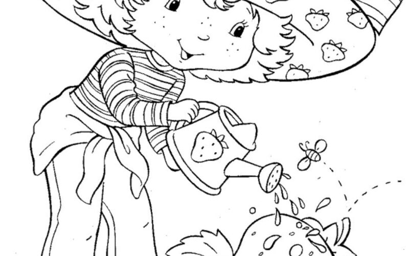 50 Pages Strawberry Shortcake Coloring Book Etsy
