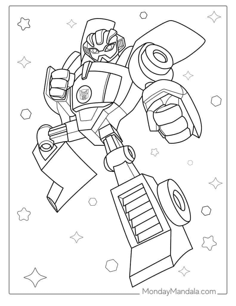 bumblebee transformer coloring page