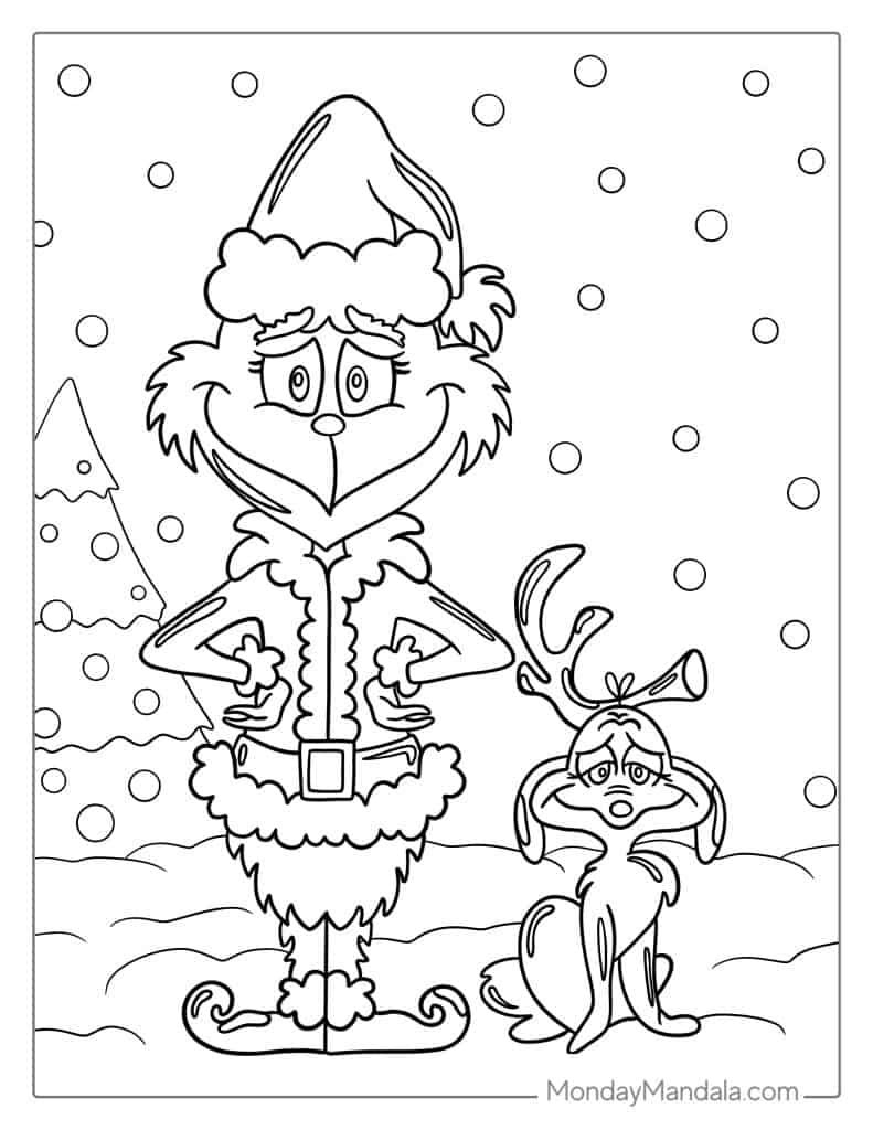 coloring pages of grinch
