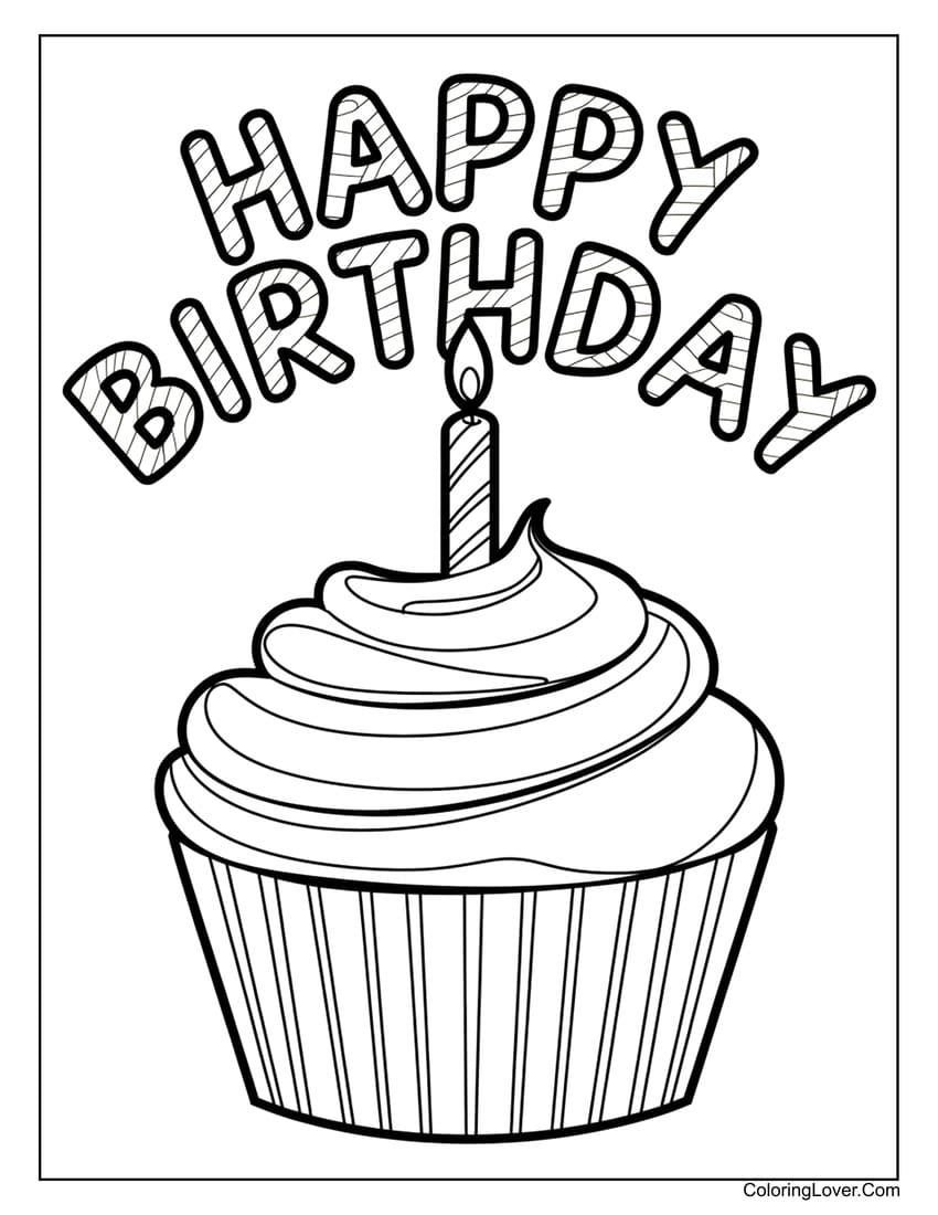 coloring pages of a birthday cake coloring pages of a birthday cake