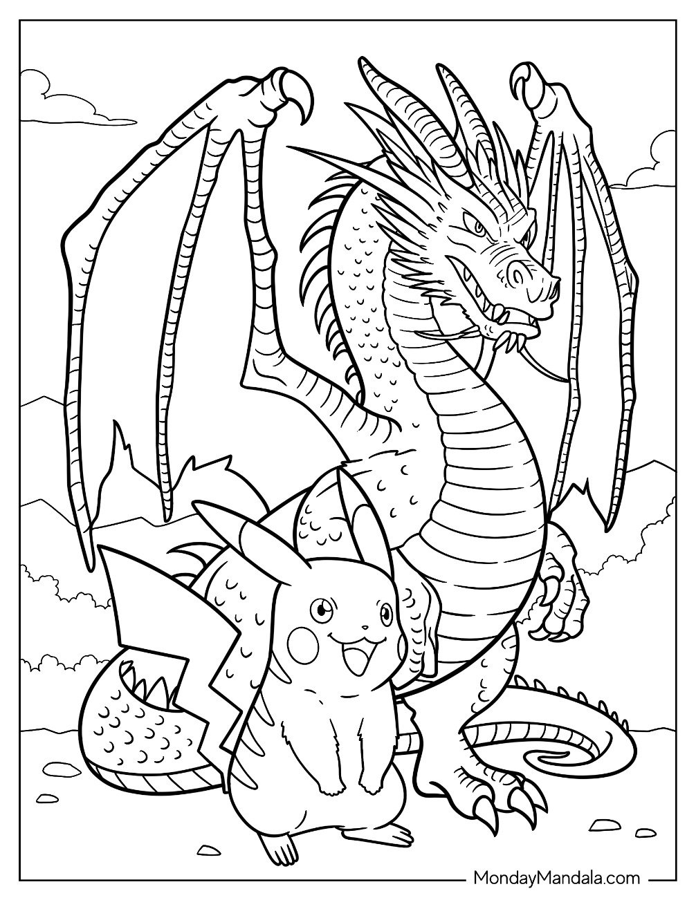 cute dragon coloring pages