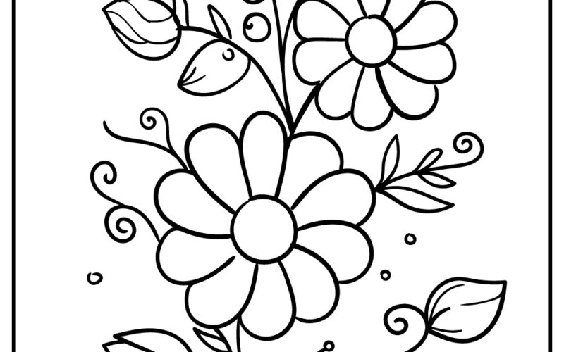 52 Flower Coloring Pages Easy Free Printable PDFs For Kids