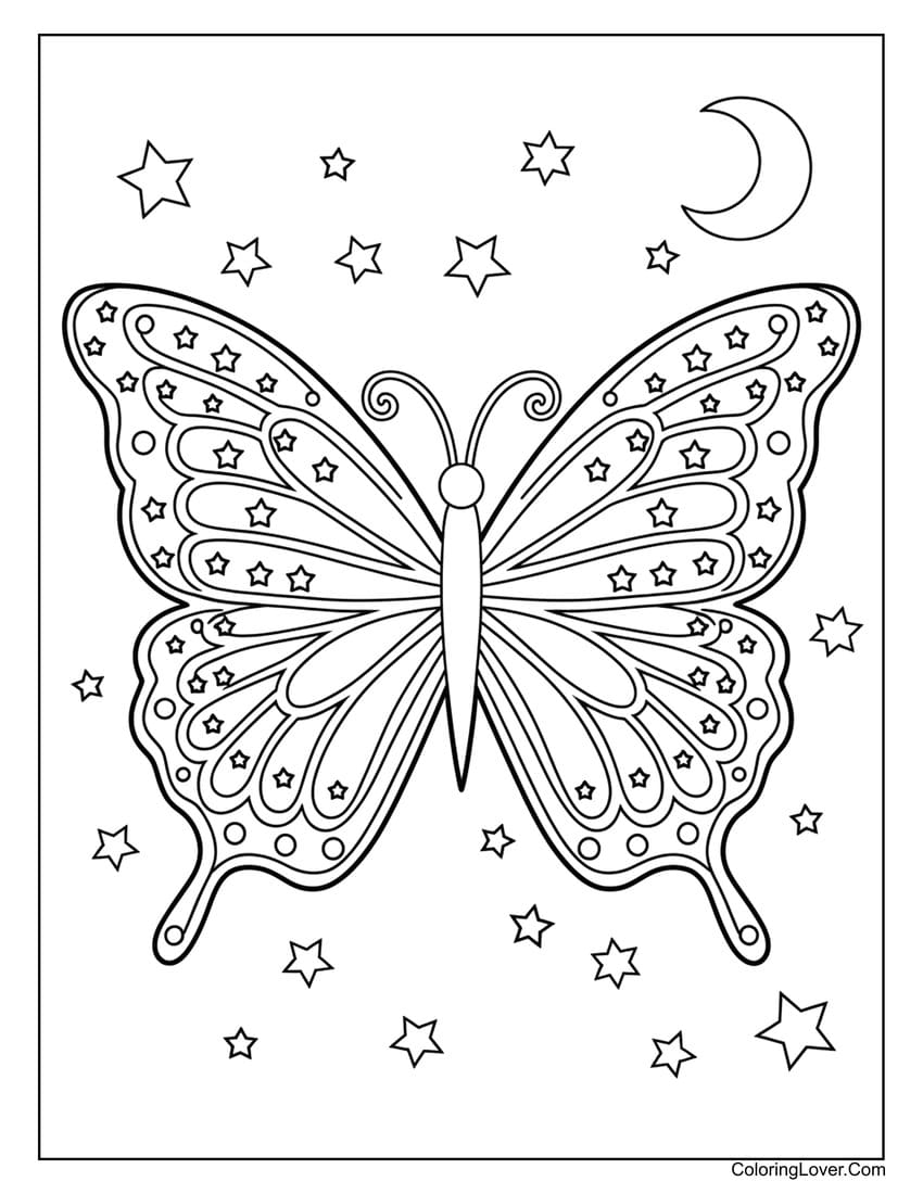 coloring page butterfly