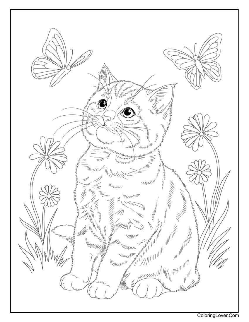 cats coloring page