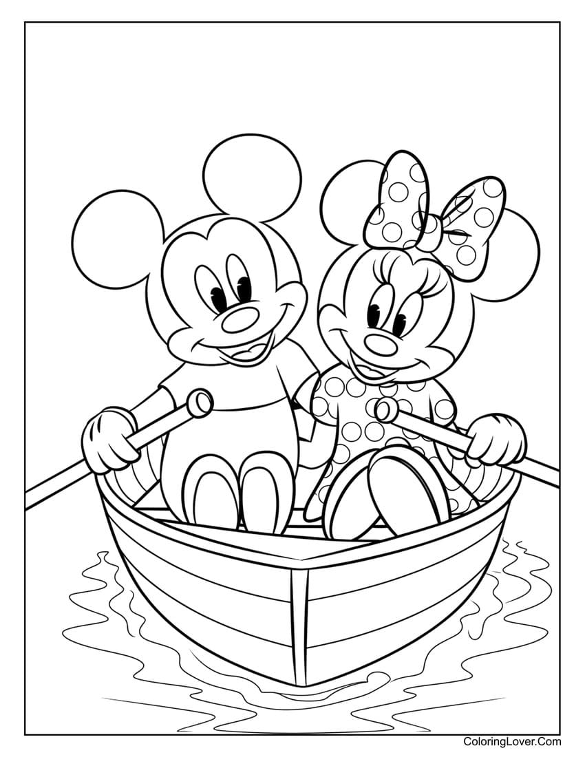 mickey minnie mouse coloring pages