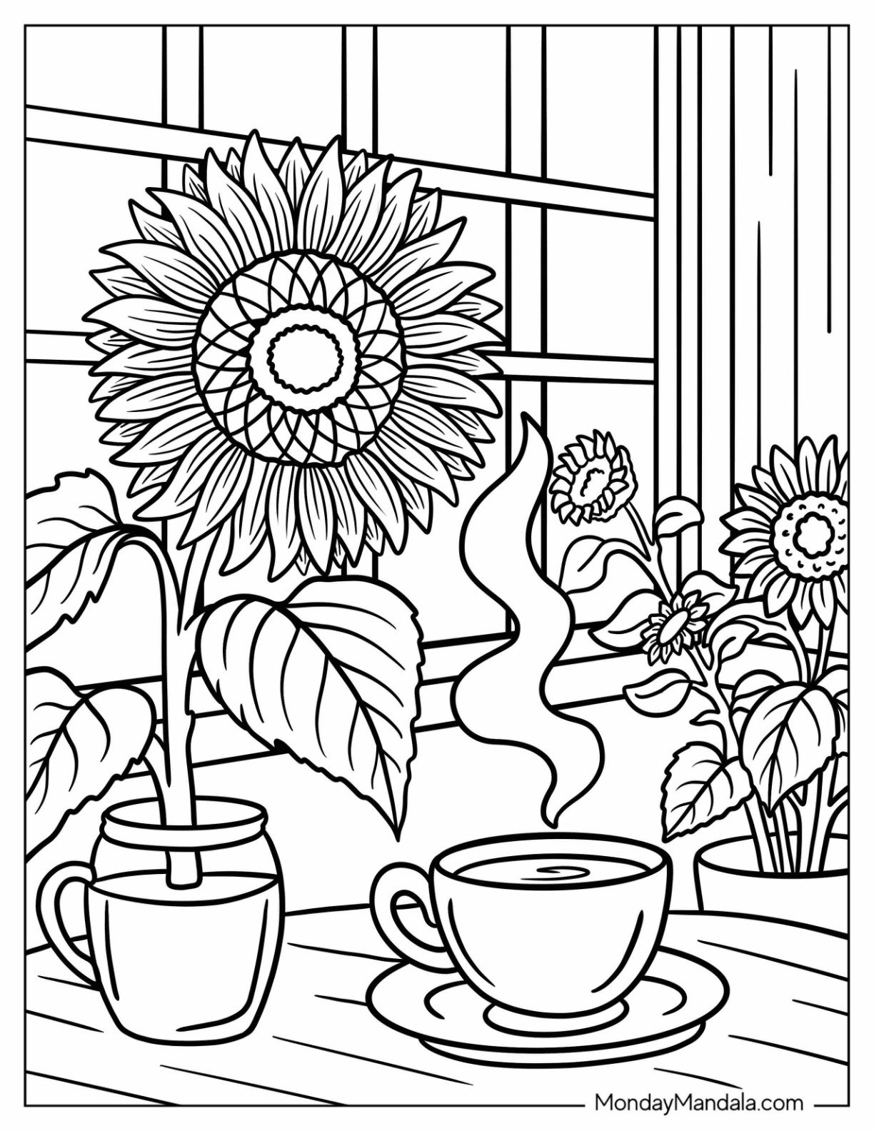 59 Sunflower Coloring Pages Free PDF Printables 