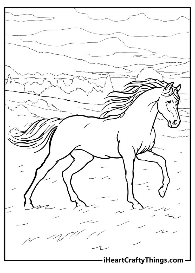 coloring pages of horses coloring pages of horses