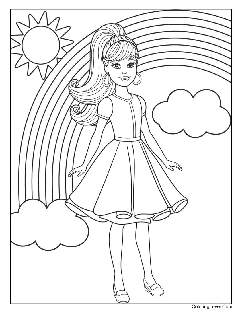 barbie coloring pages printable