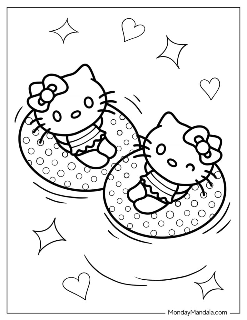 hello kitty color pages