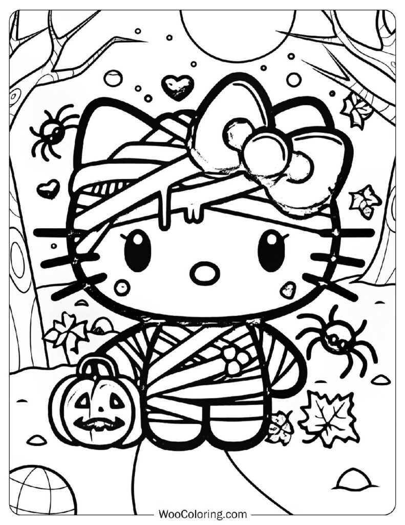 halloween coloring pages hello kitty
