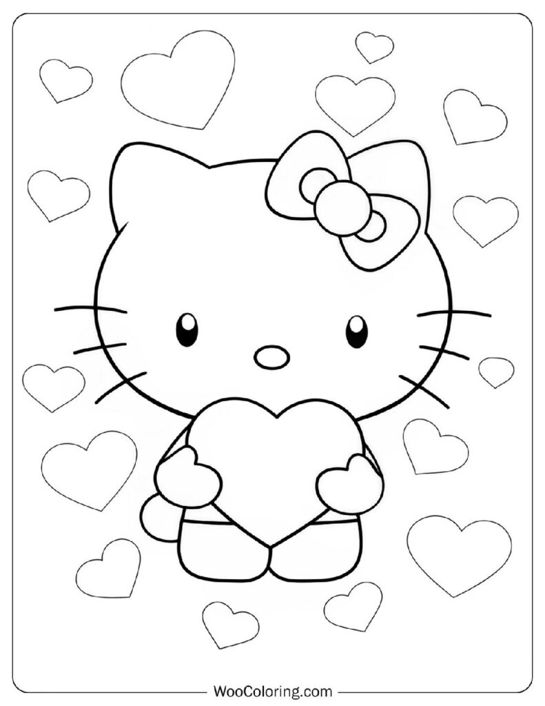 free printable hello kitty coloring pages