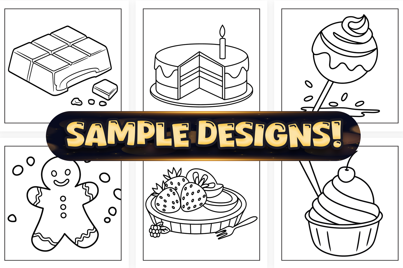 dessert coloring pages