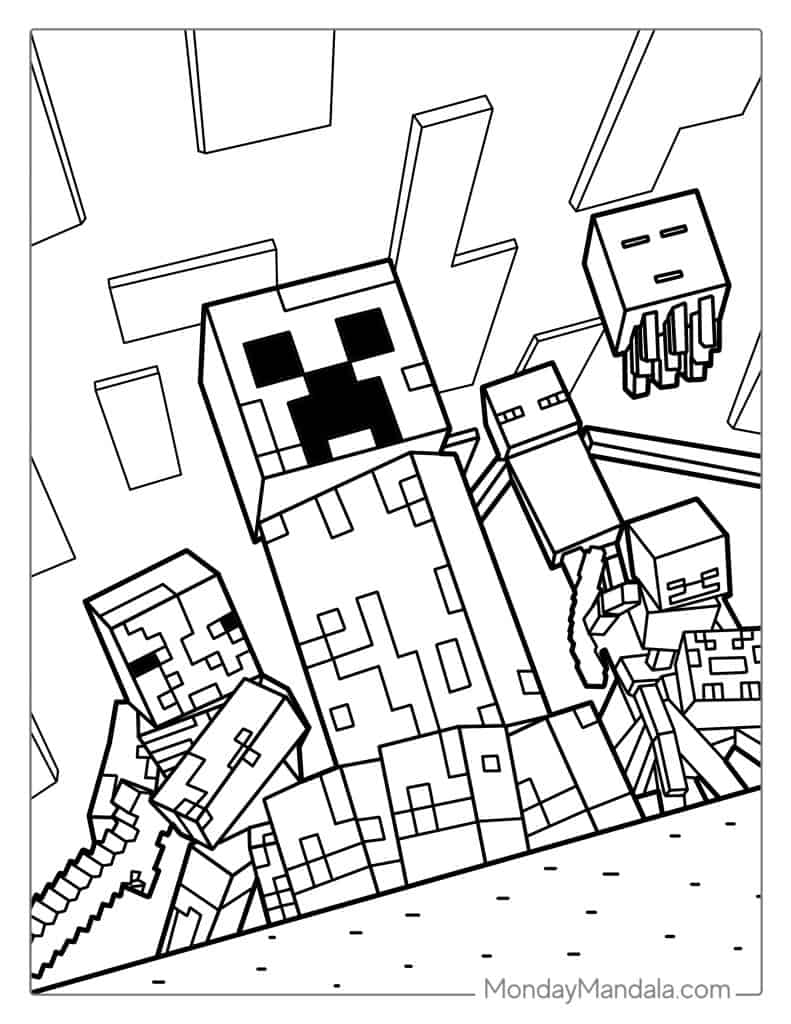minecraft coloring page