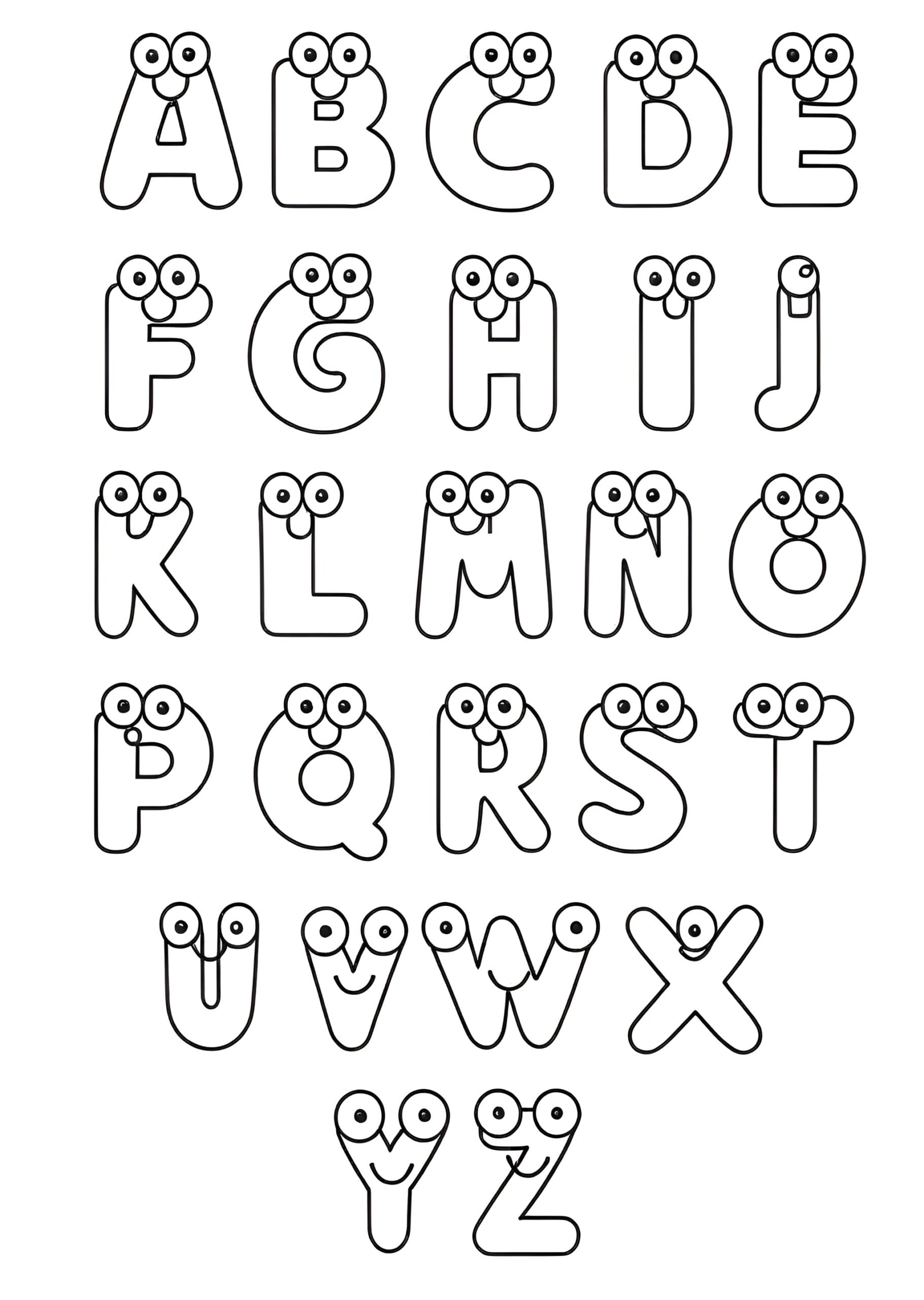 abc coloring pages