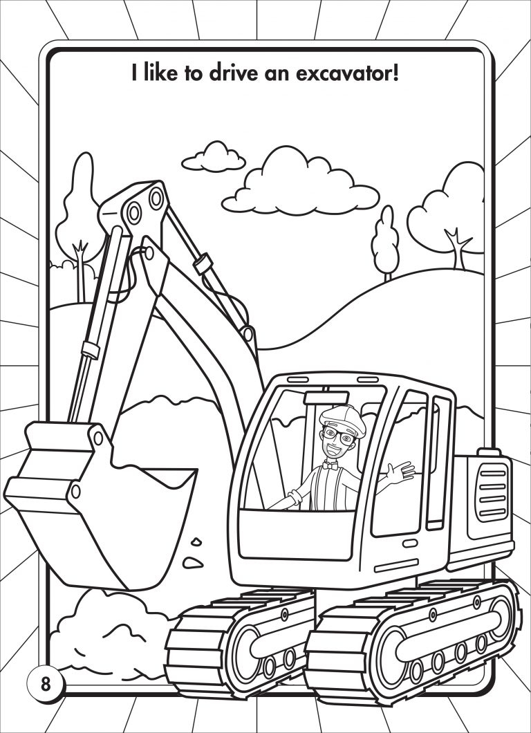 blippi coloring page