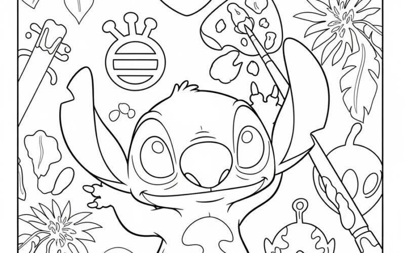 Adorable Cute Stitch Coloring Pages Free Printables