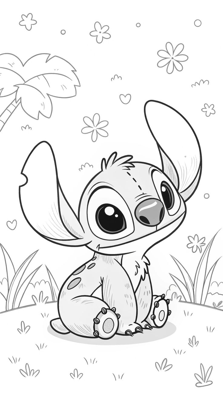 Adorable Kawaii Stitch Coloring Page Fun For Little Ones 