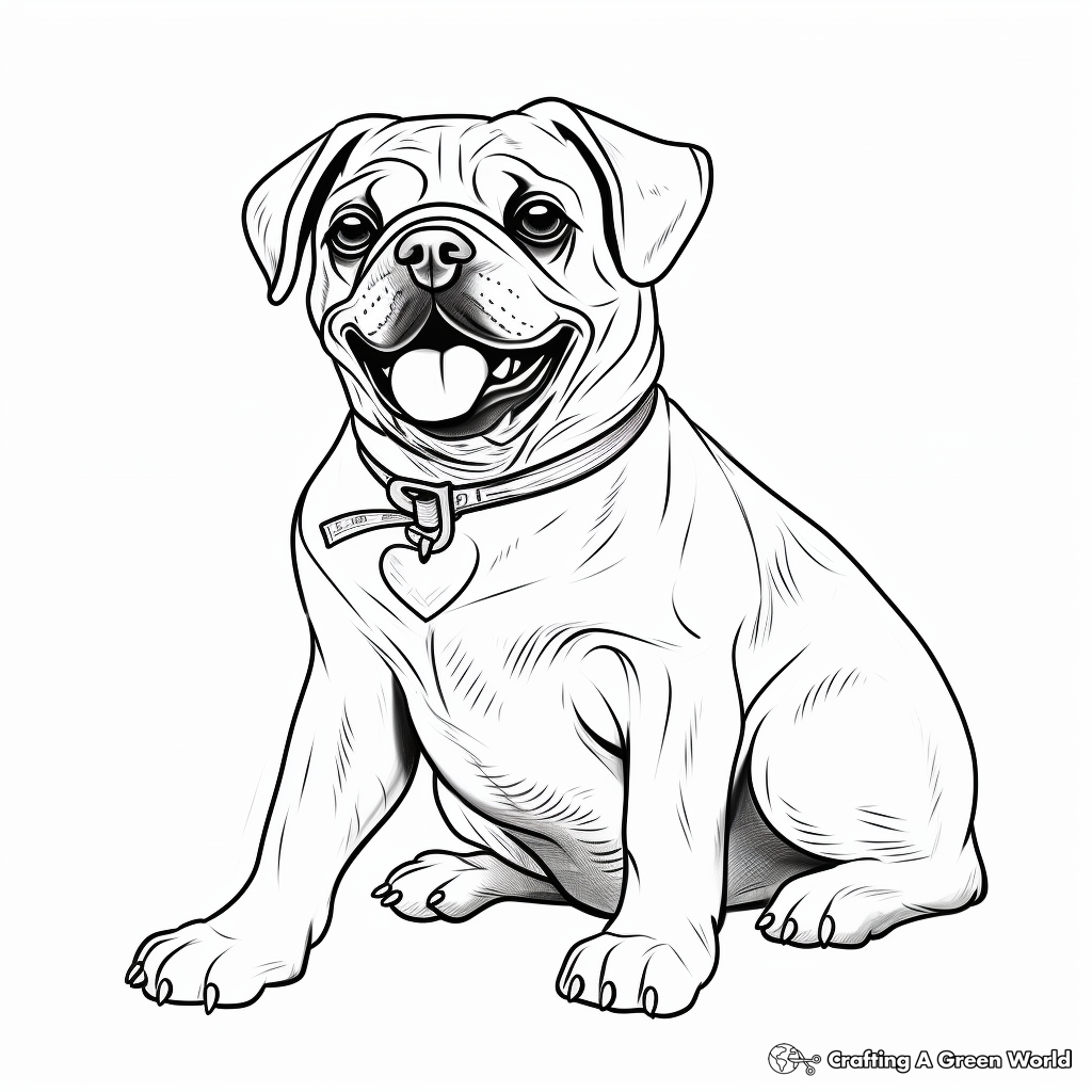 Adult Pug Coloring Pages Free Printable 