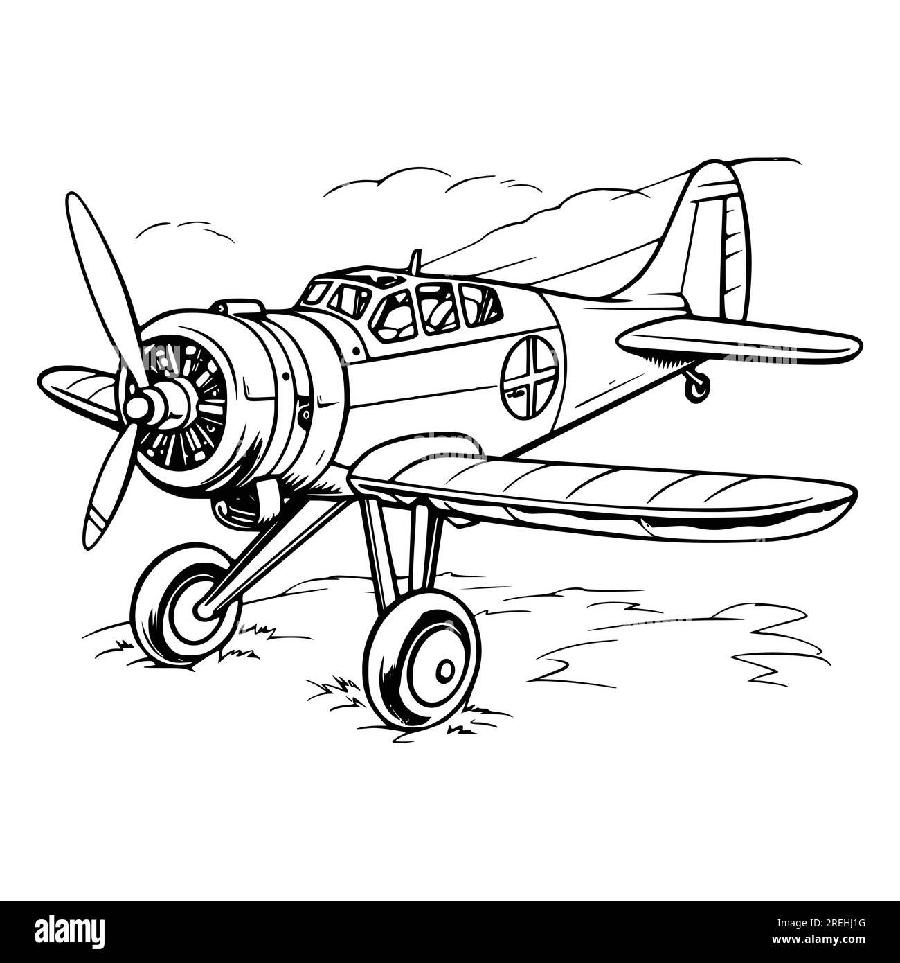 Aeroplane Coloring Pages Printable Cut Out Stock Images Pictures Alamy