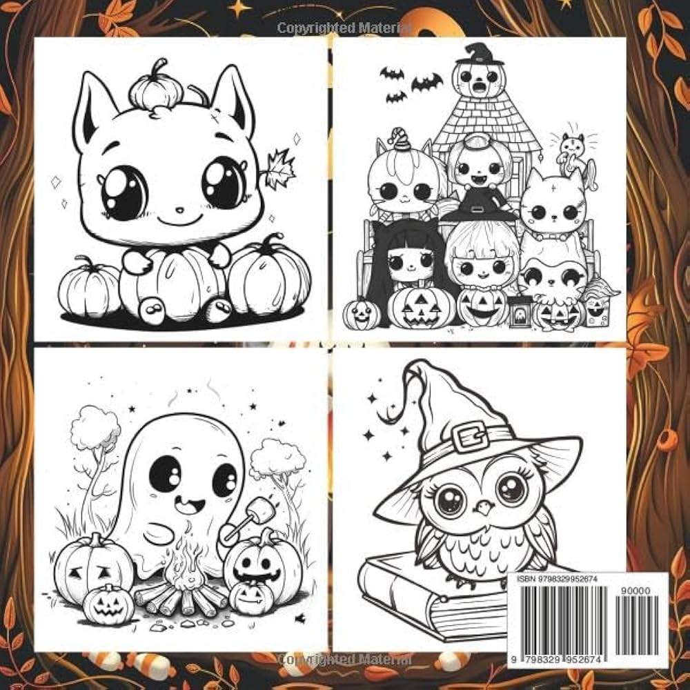 Amazon Cozy Halloween Bold Easy Coloring Book 50 Cute And Spooky Big And Simple Designs For Relaxation Fun Large Print Coloring Pages With Thick Lines For Adults And Kids 9798329952674 Foster 