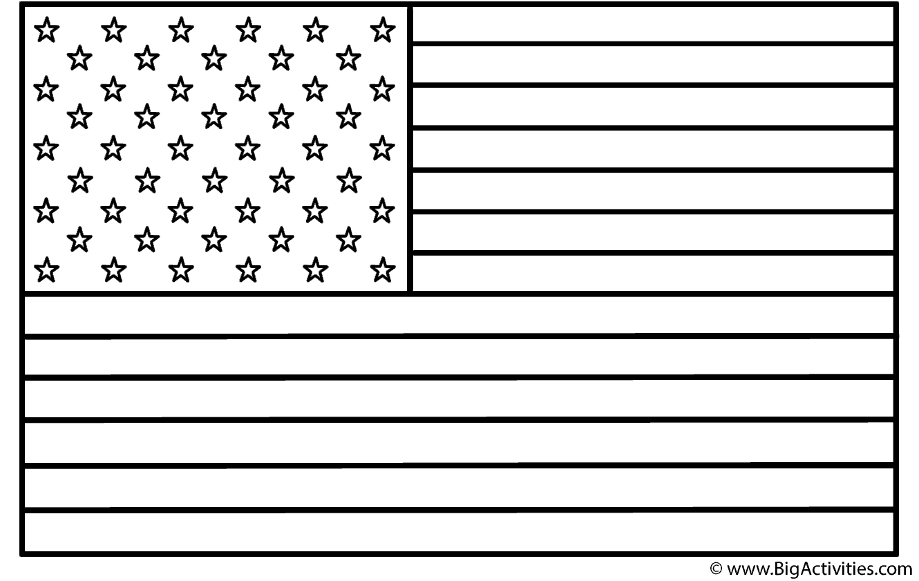 American Flag Coloring Page Memorial Day 